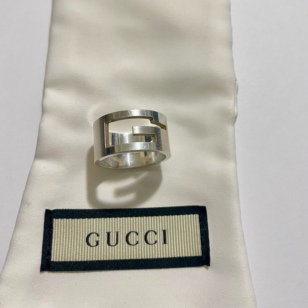 Authentic Gucci Unisex Silver 925 Ring